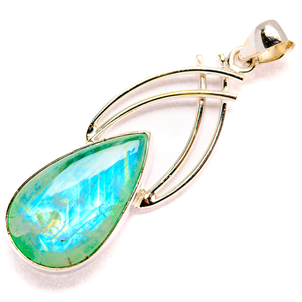 Green Moonstone Pendants handcrafted by Anasilvercos - PD34806 - Photo 2