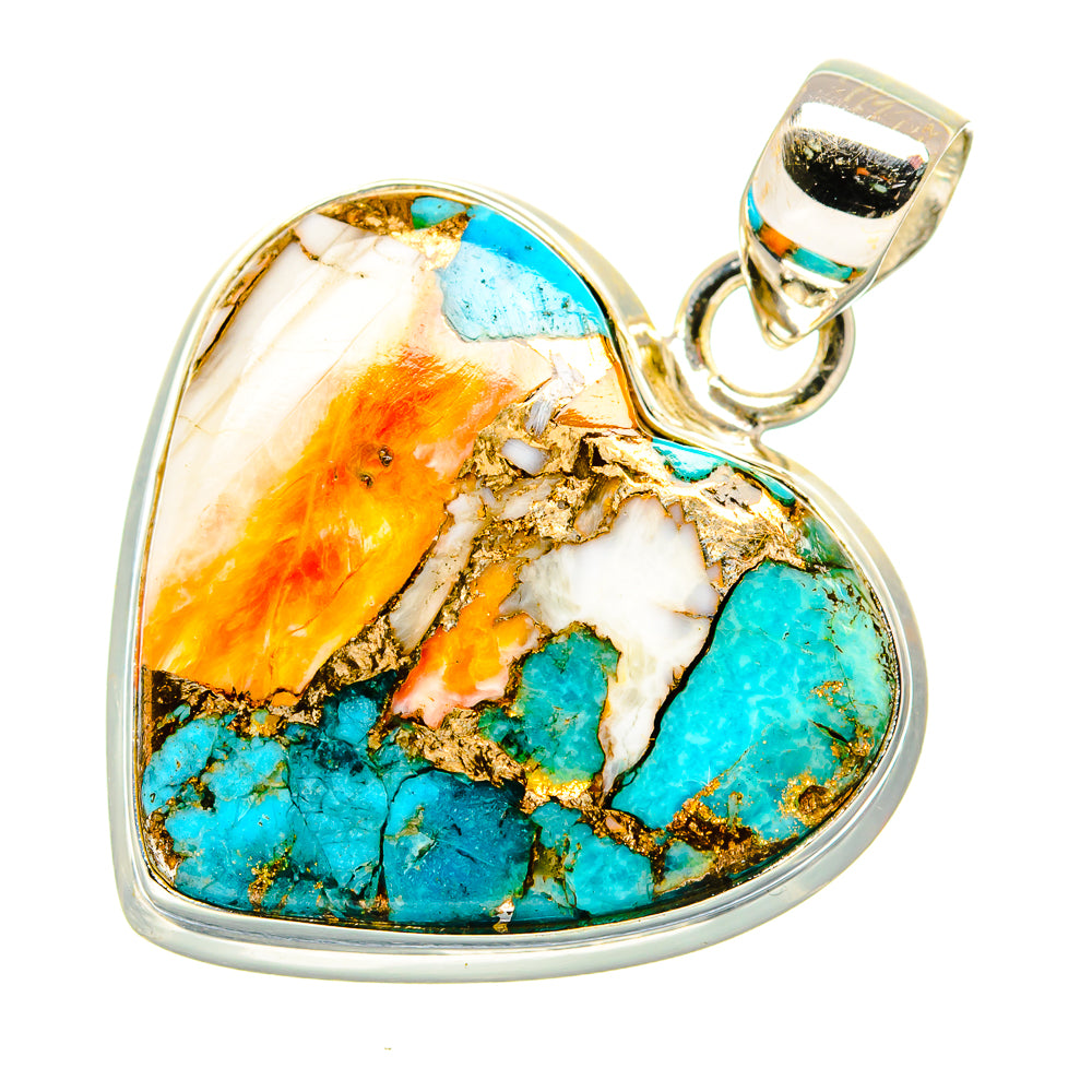 Spiny Oyster Turquoise Pendants handcrafted by Anasilvercos - PD34815 - Photo 2