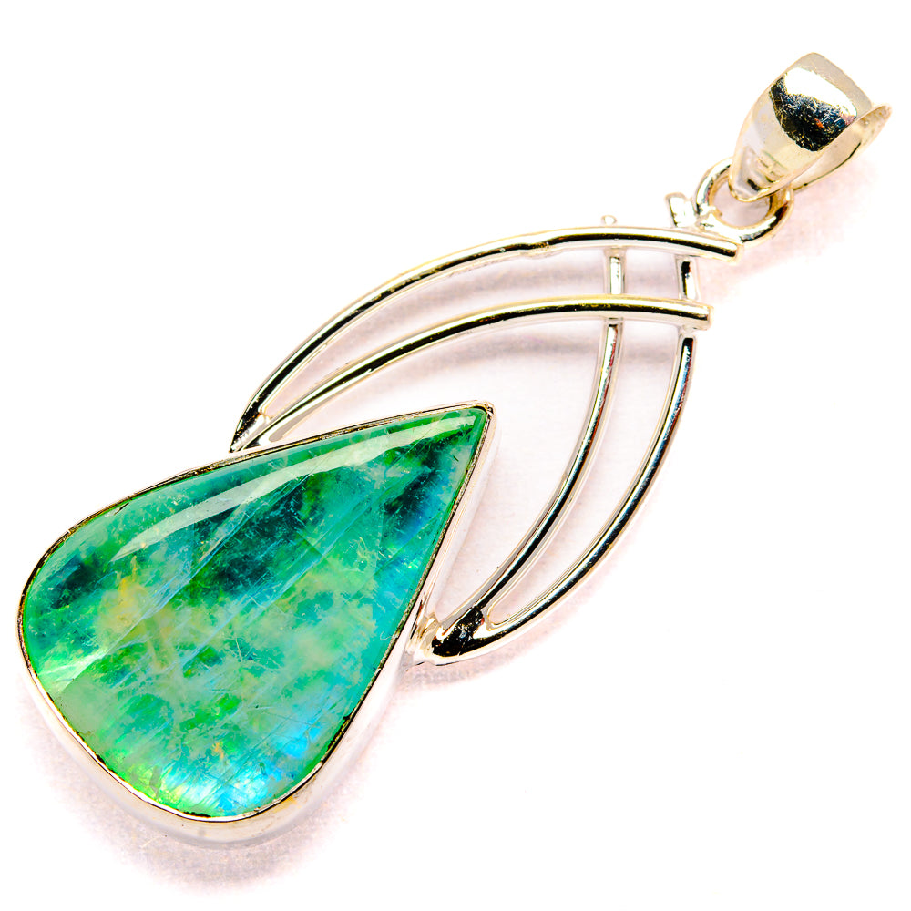 Green Moonstone Pendants handcrafted by Anasilvercos - PD34825 - Photo 2