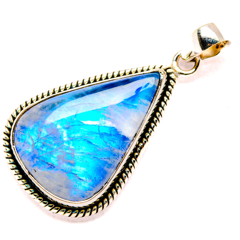 Rainbow Moonstone Pendants handcrafted by Anasilvercos - PD34827 - Photo 2