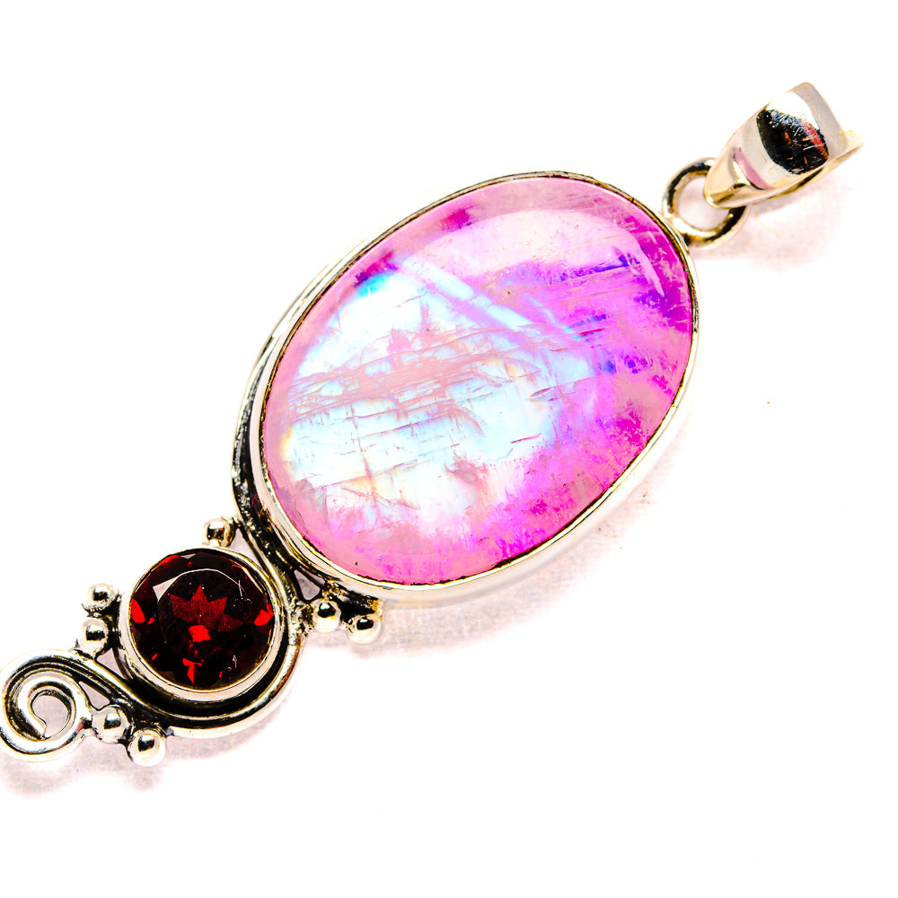 Pink Moonstone Pendants handcrafted by Anasilvercos - PD34835 - Photo 2