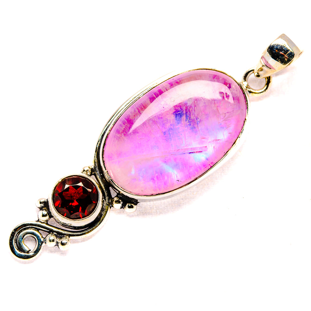 Pink Moonstone Pendants handcrafted by Anasilvercos - PD34844 - Photo 2