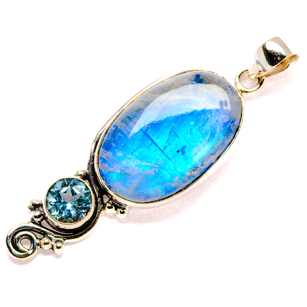 Rainbow Moonstone Pendants handcrafted by Anasilvercos - PD34851 - Photo 2