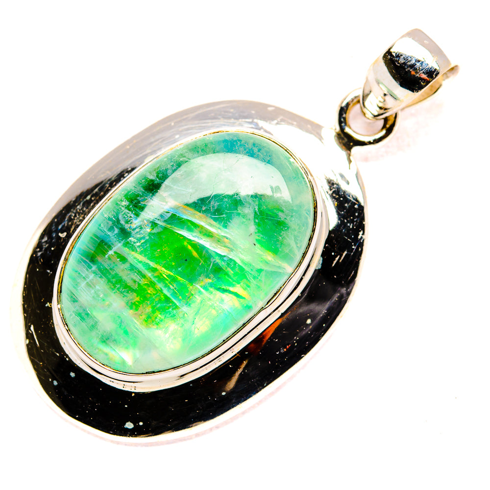 Green Moonstone Pendants handcrafted by Anasilvercos - PD34857 - Photo 2