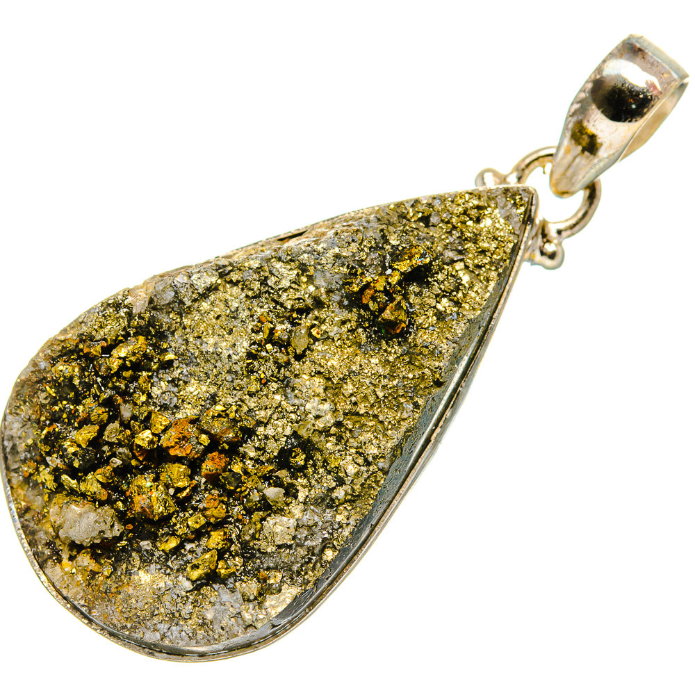 Spectro Pyrite Druzy Pendants handcrafted by Anasilvercos - PD34928 - Photo 2