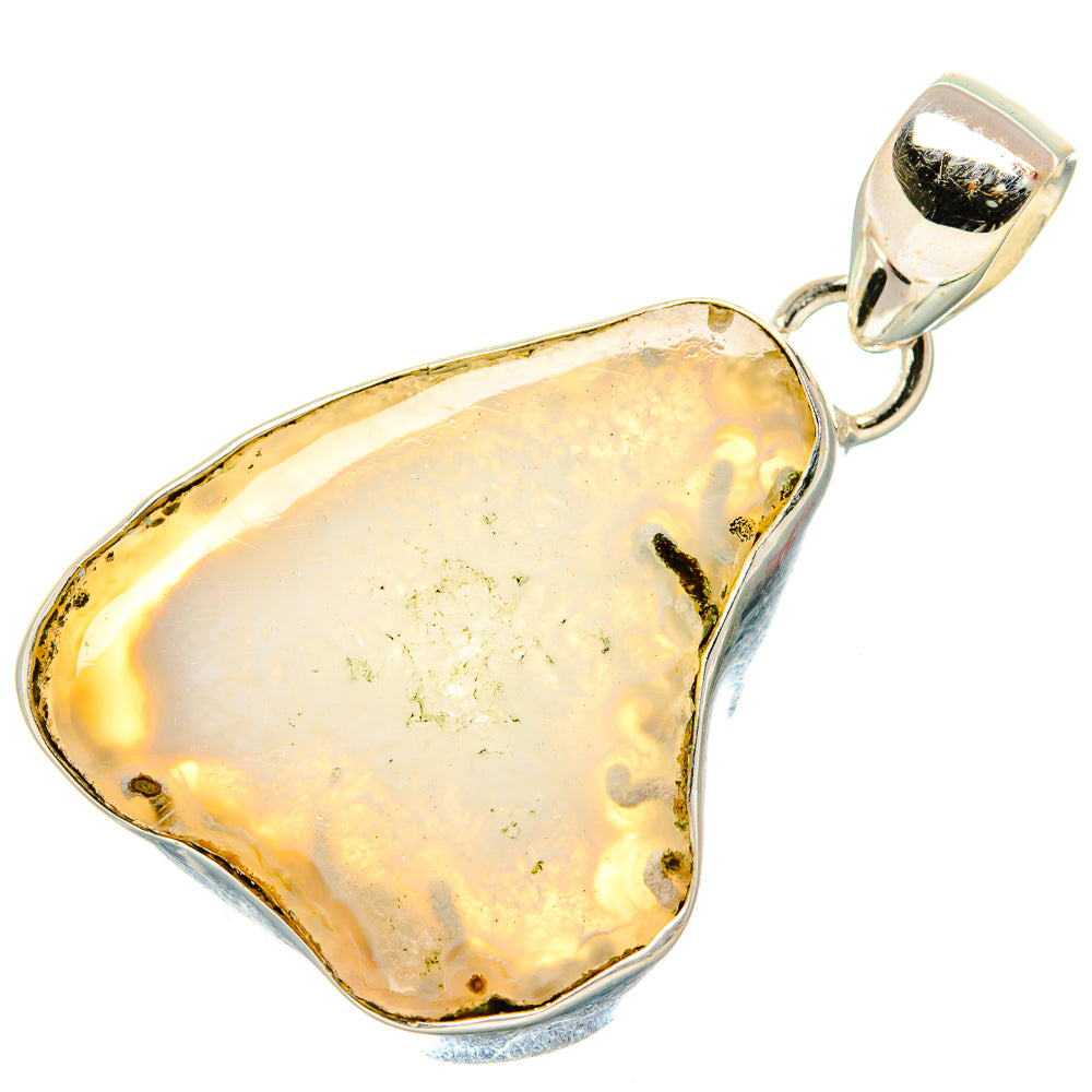White Geode Slice Pendants handcrafted by Anasilvercos - PD34931 - Photo 2