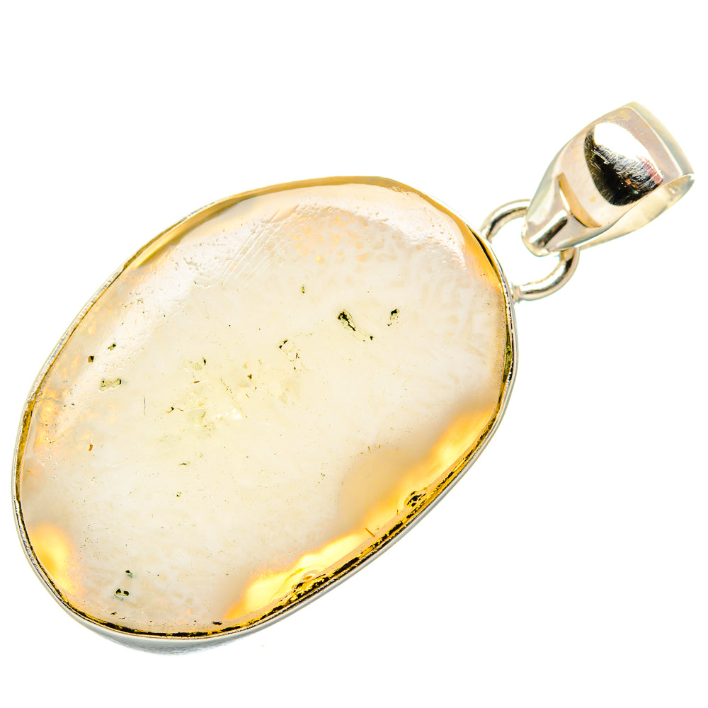 White Geode Slice Pendants handcrafted by Anasilvercos - PD34932 - Photo 2
