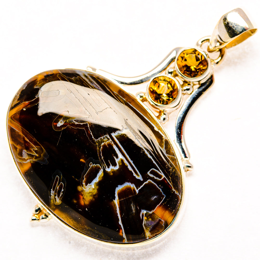 Turkish Tube Agate Pendants handcrafted by Anasilvercos - PD34939 - Photo 2