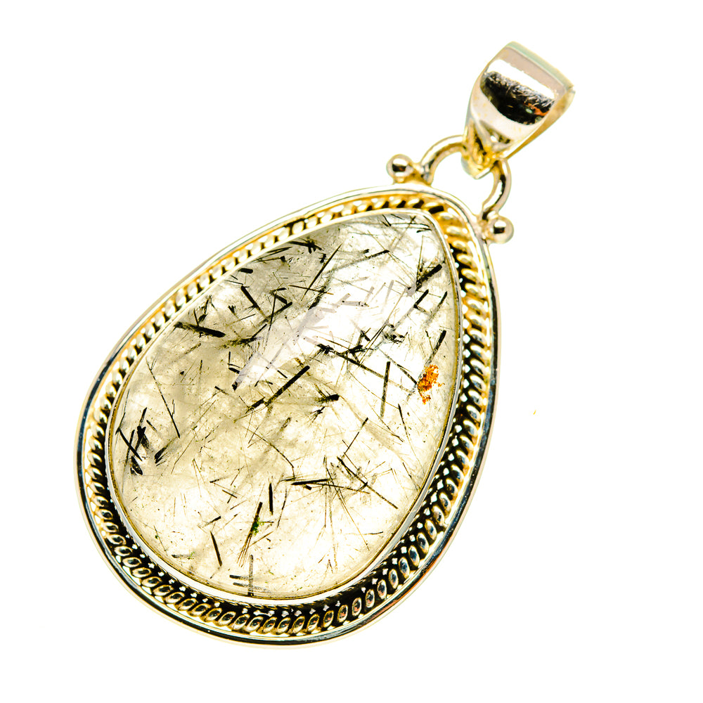 Tourmalinated Quartz Pendants handcrafted by Anasilvercos - PD3496