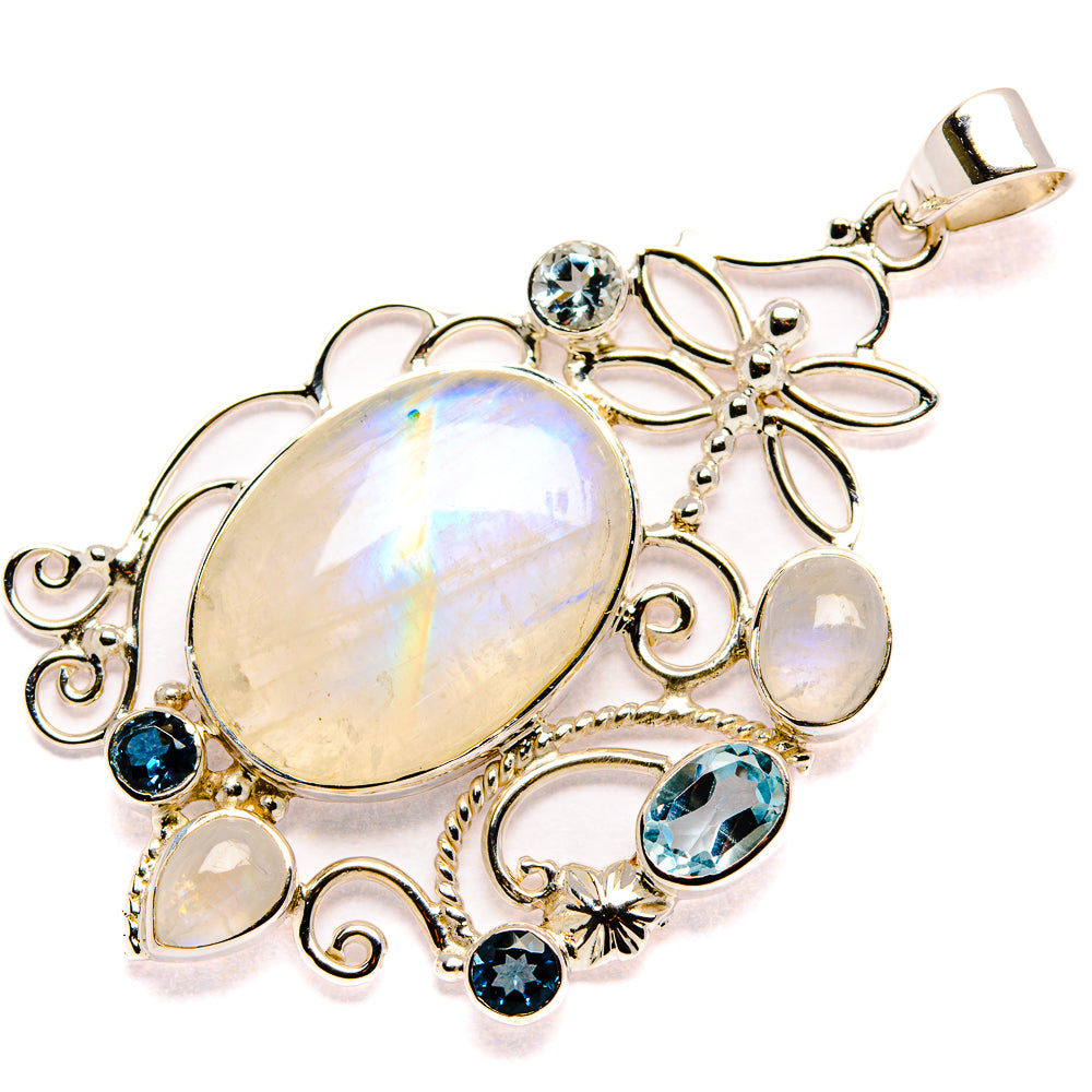 Rainbow Moonstone Pendants handcrafted by Anasilvercos - PD34981 - Photo 2