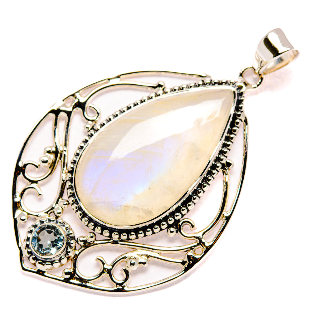 Rainbow Moonstone Pendants handcrafted by Anasilvercos - PD34986 - Photo 2
