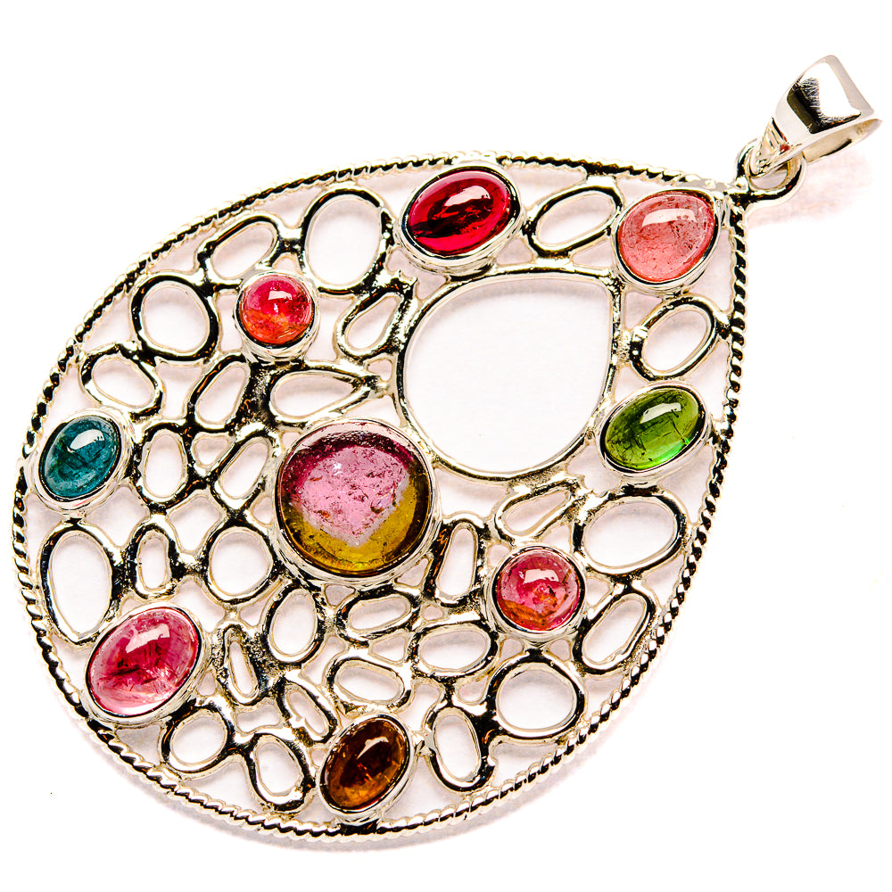 Watermelon Tourmaline Pendants handcrafted by Anasilvercos - PD34997 - Photo 2