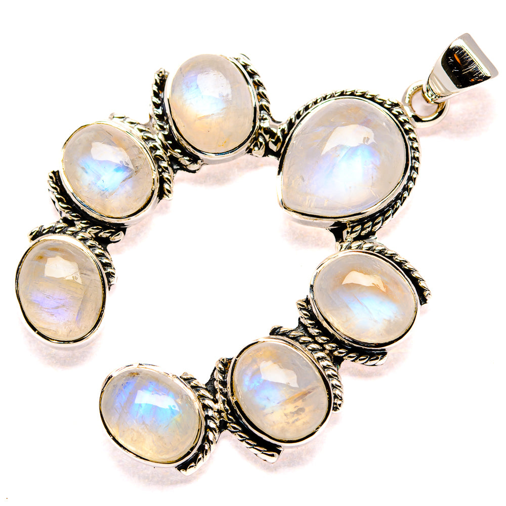 Rainbow Moonstone Pendants handcrafted by Anasilvercos - PD35002 - Photo 2