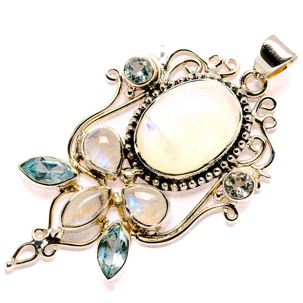 Rainbow Moonstone Pendants handcrafted by Anasilvercos - PD35003 - Photo 2