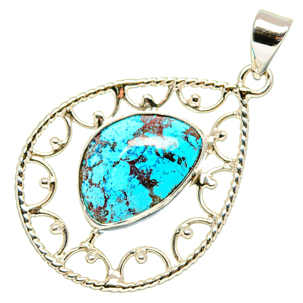 Tibetan Turquoise Pendants handcrafted by Anasilvercos - PD35008 - Photo 2