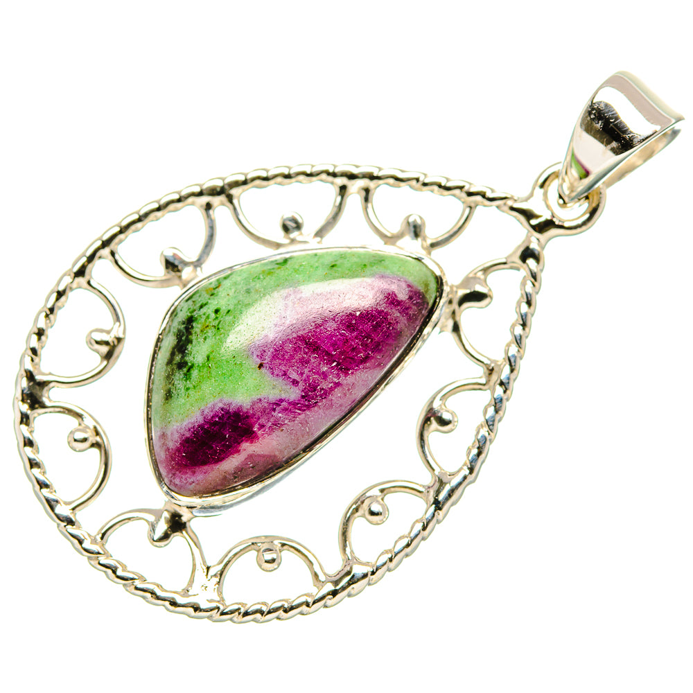 Ruby Zoisite Pendants handcrafted by Anasilvercos - PD35039 - Photo 2