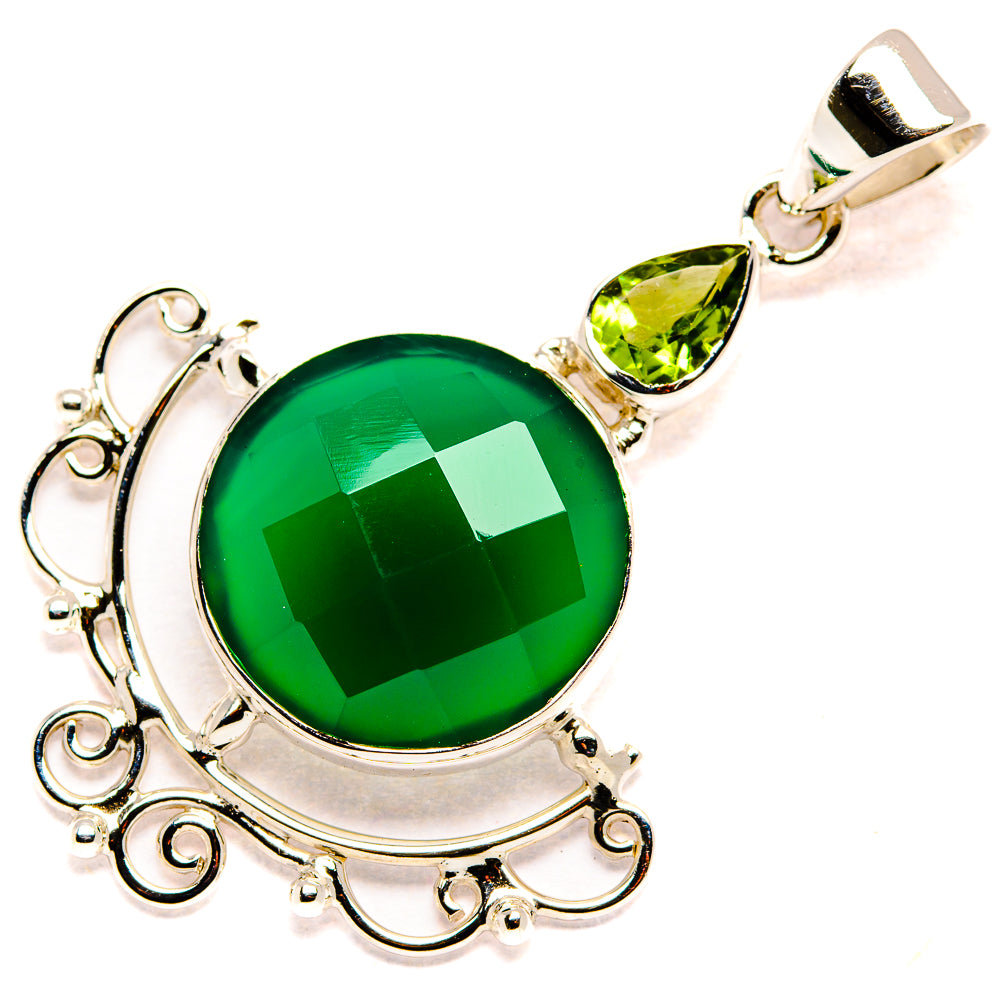 Green Onyx Pendants handcrafted by Anasilvercos - PD35074 - Photo 2