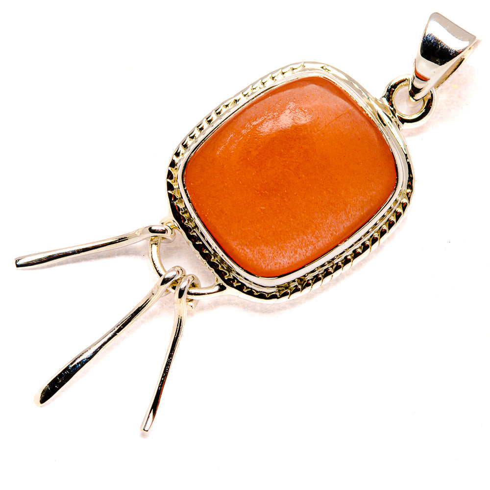 Peach Moonstone Pendants handcrafted by Anasilvercos - PD35084 - Photo 2