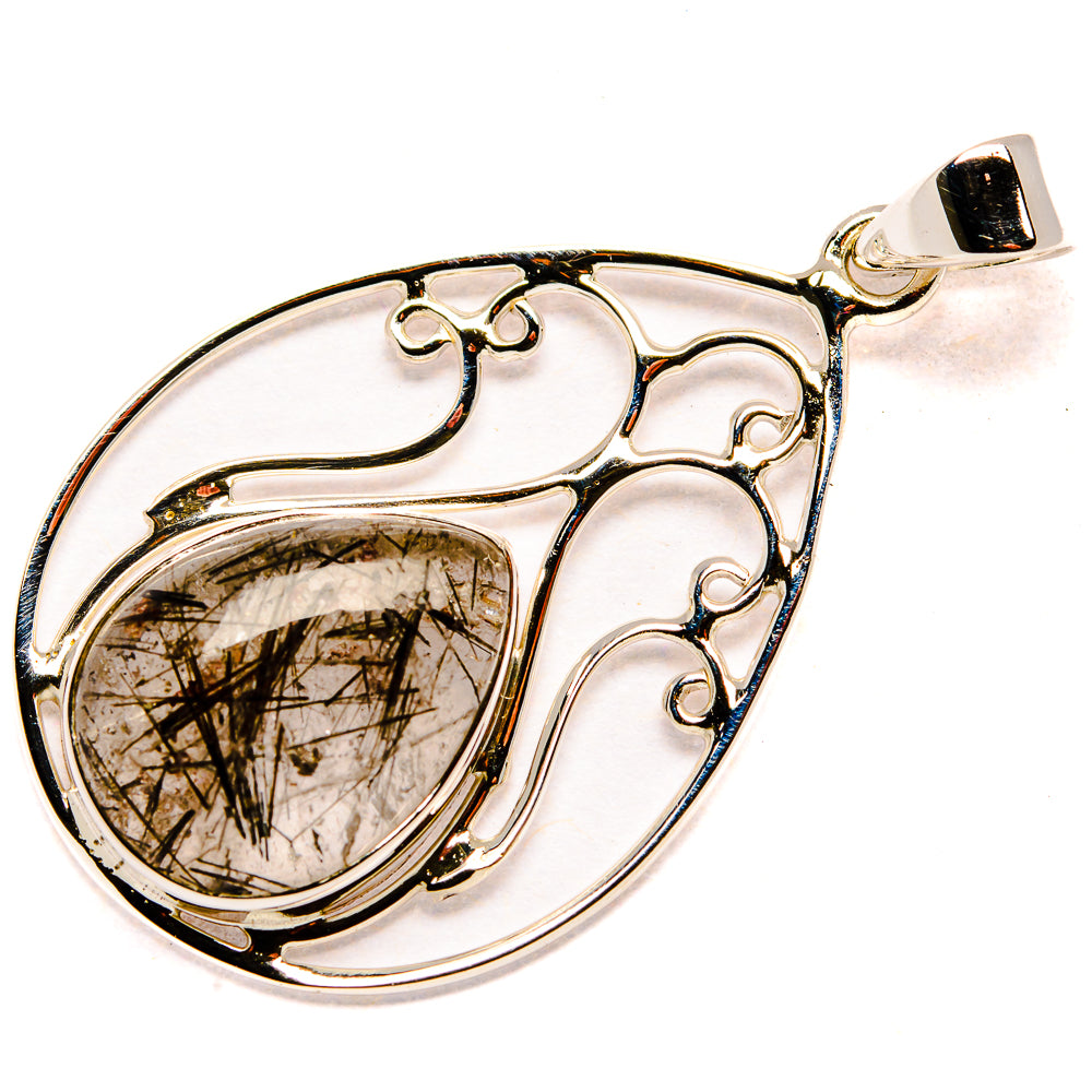 Tourmalinated Quartz Pendants handcrafted by Anasilvercos - PD35098 - Photo 2