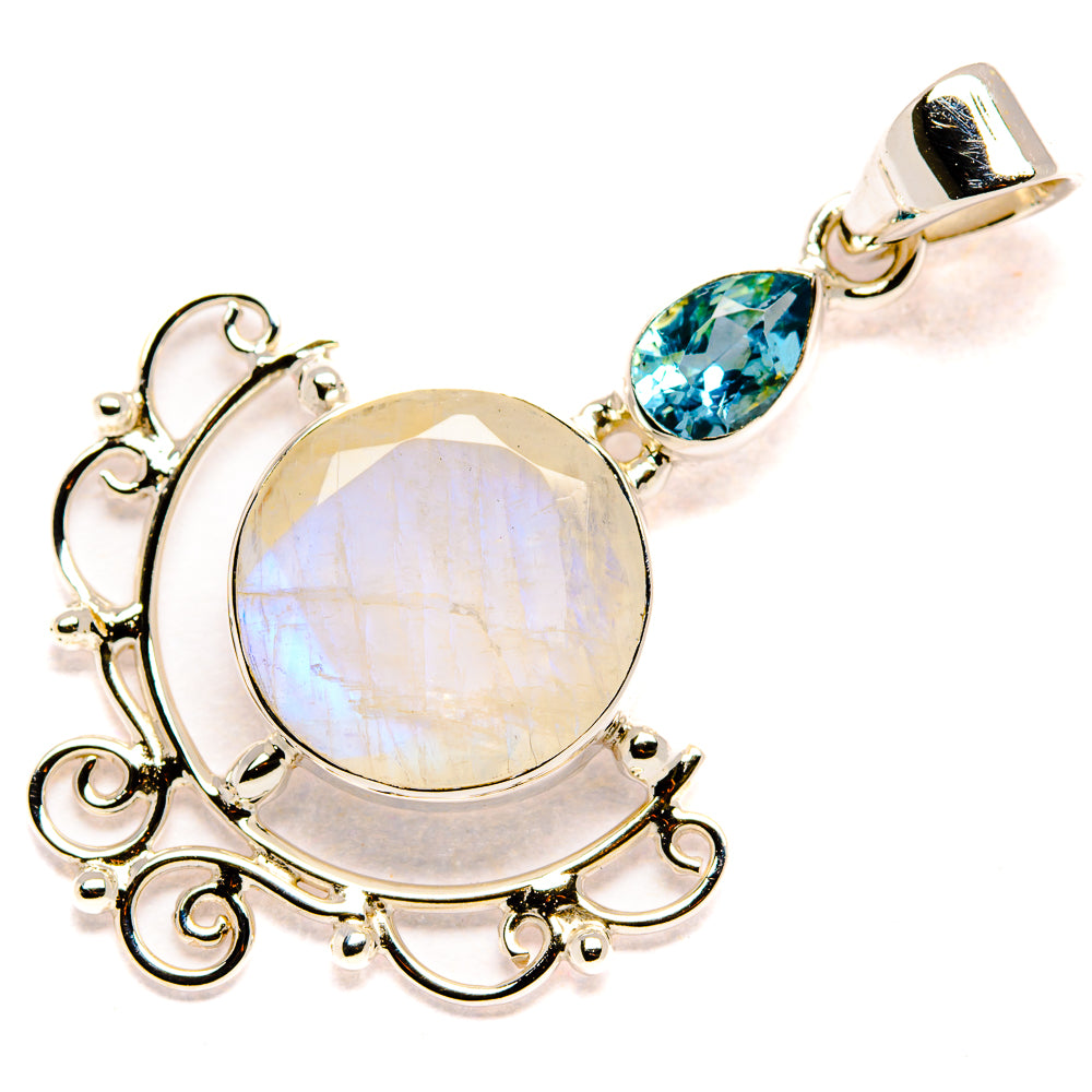 Rainbow Moonstone Pendants handcrafted by Anasilvercos - PD35102 - Photo 2