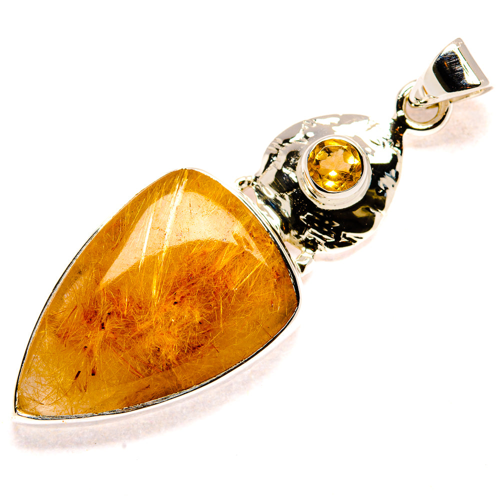 Rutilated Quartz Pendants handcrafted by Anasilvercos - PD35108 - Photo 2