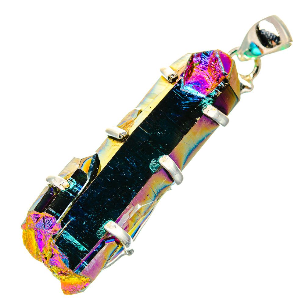 Titanium Sunshine Druzy Pendants handcrafted by Anasilvercos - PD35137 - Photo 2