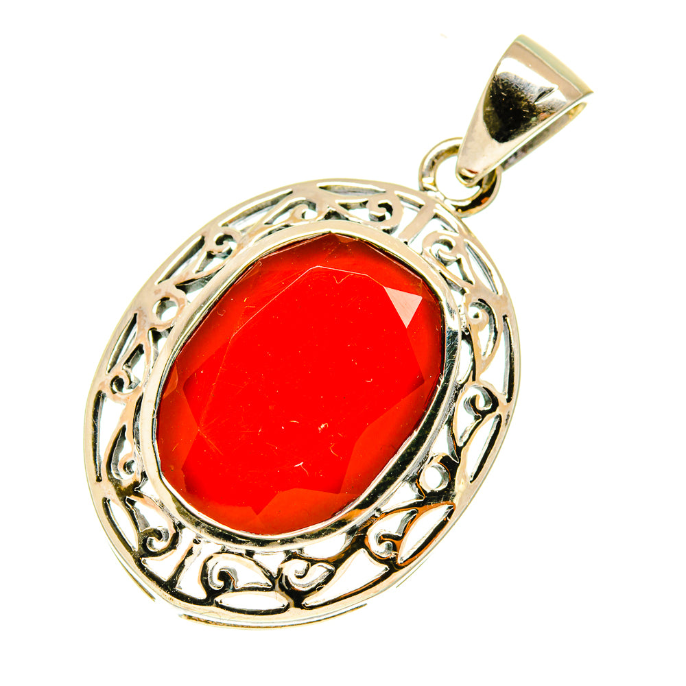 Red Onyx Pendants handcrafted by Anasilvercos - PD3516