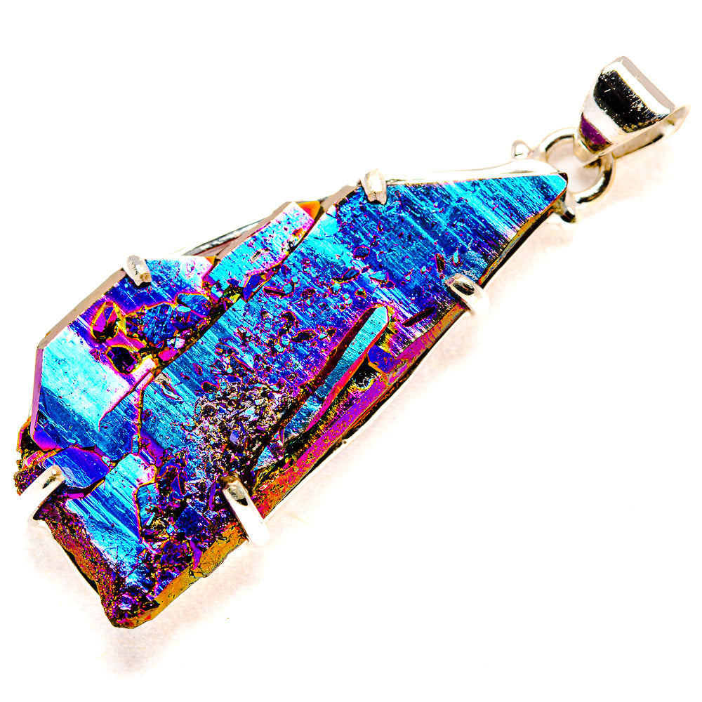 Titanium Sunshine Druzy Pendants handcrafted by Anasilvercos - PD35189 - Photo 2