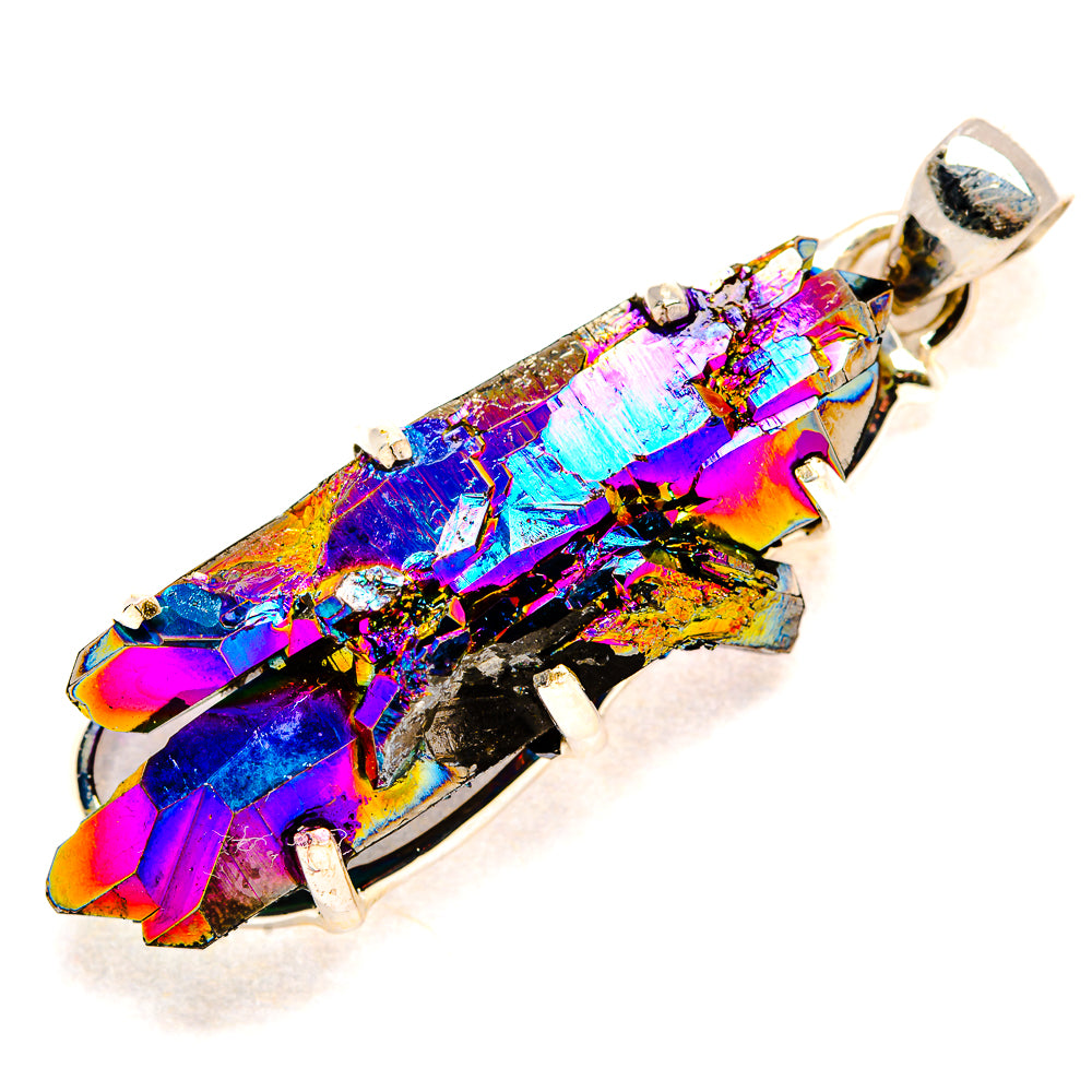 Titanium Sunshine Druzy Pendants handcrafted by Anasilvercos - PD35192 - Photo 2