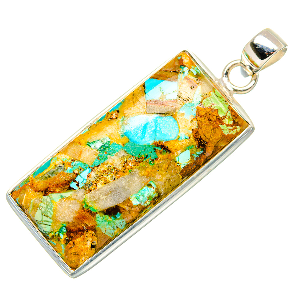 Kingman Mohave Turquoise Pendants handcrafted by Anasilvercos - PD35235 - Photo 2