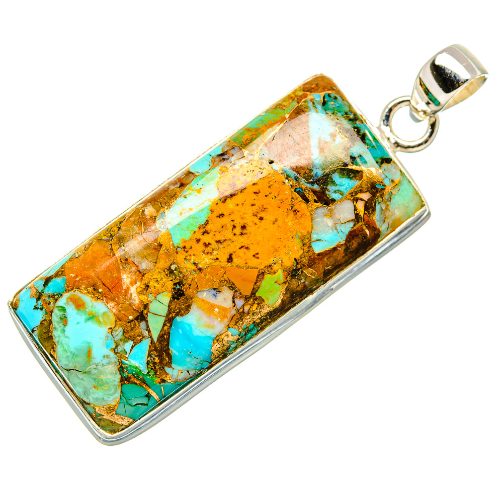 Kingman Mohave Turquoise Pendants handcrafted by Anasilvercos - PD35237 - Photo 2