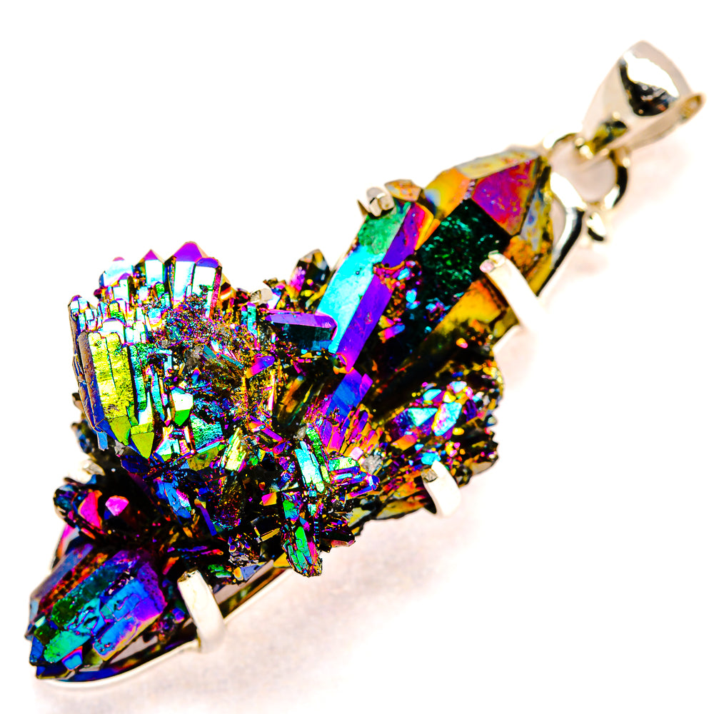 Titanium Sunshine Druzy Pendants handcrafted by Anasilvercos - PD35259 - Photo 2