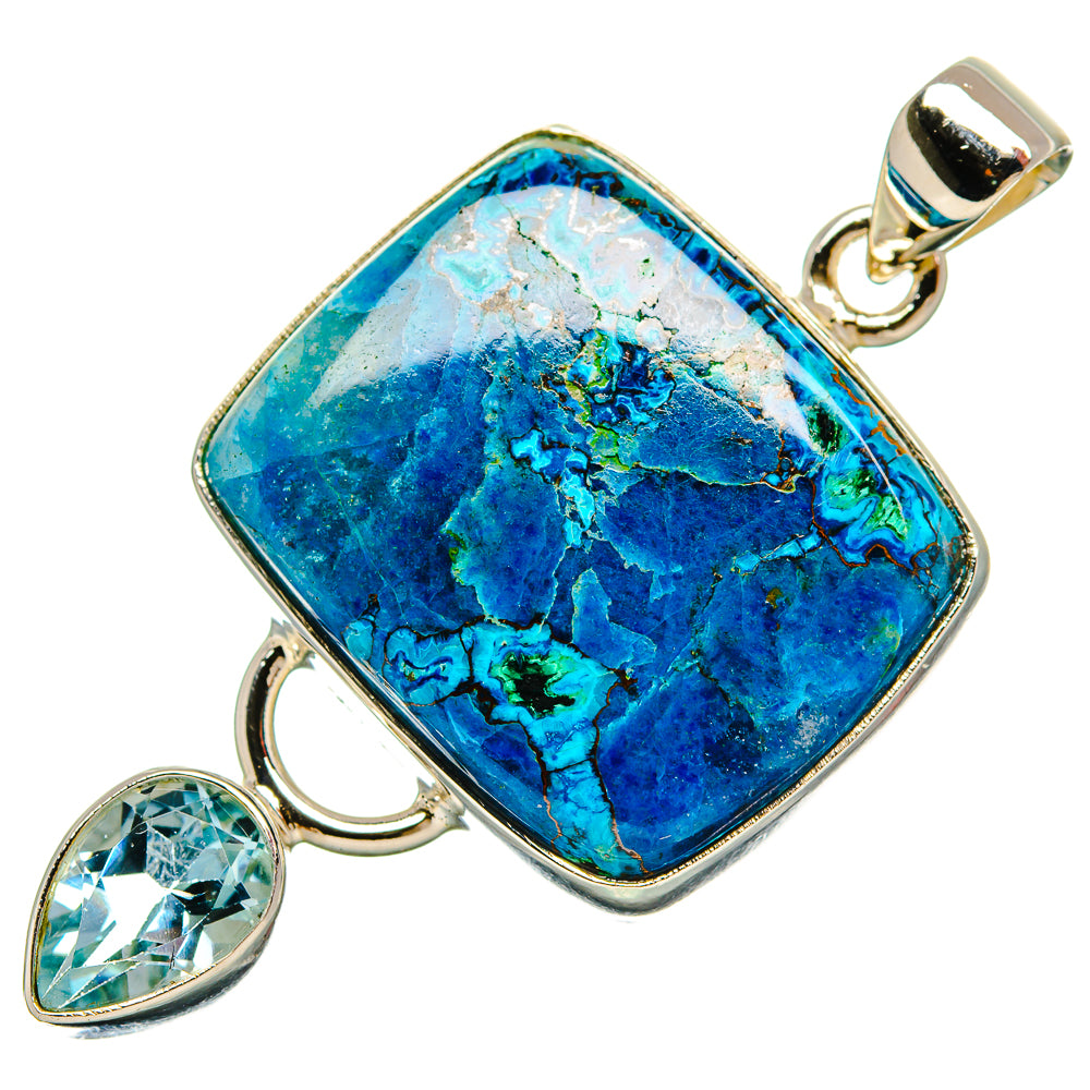 Chrysocolla Pendants handcrafted by Anasilvercos - PD35299 - Photo 2
