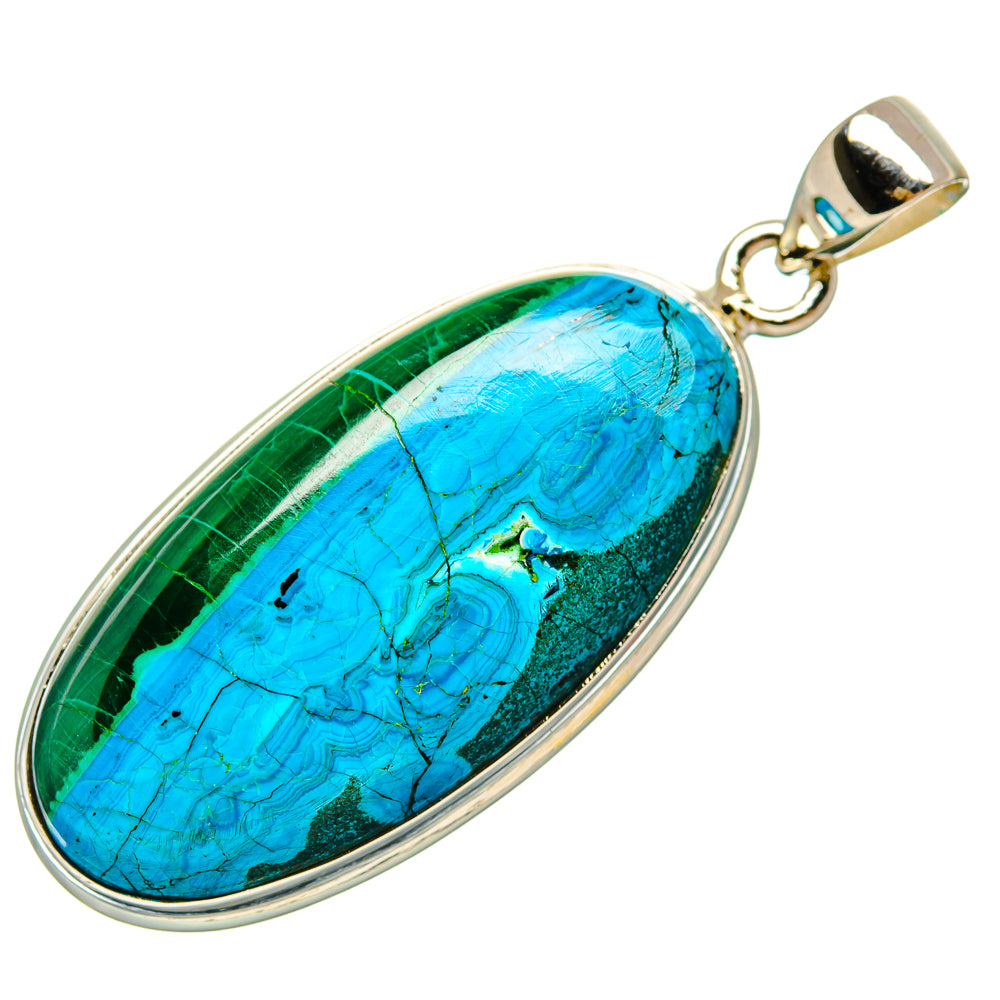 Malachite In Chrysocolla Pendants handcrafted by Anasilvercos - PD35304 - Photo 2