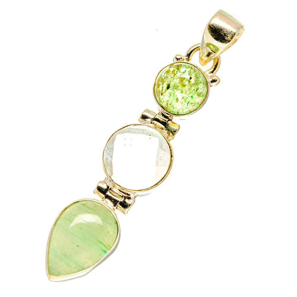 Prehnite Pendants handcrafted by Anasilvercos - PD3533