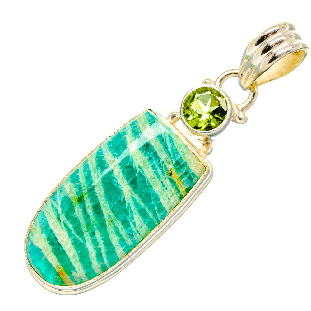 Peruvian Amazonite Pendants handcrafted by Anasilvercos - PD35384 - Photo 2