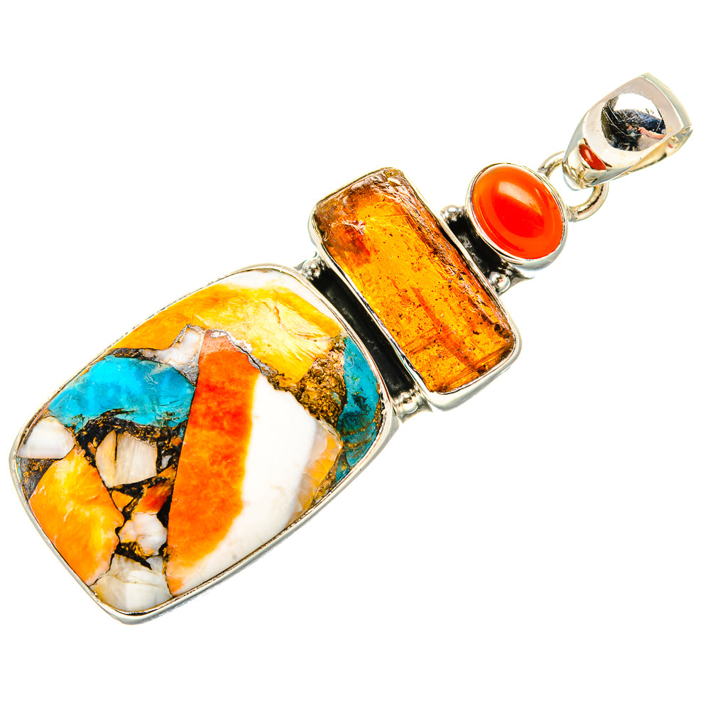 Spiny Oyster Turquoise Pendants handcrafted by Anasilvercos - PD35400 - Photo 2