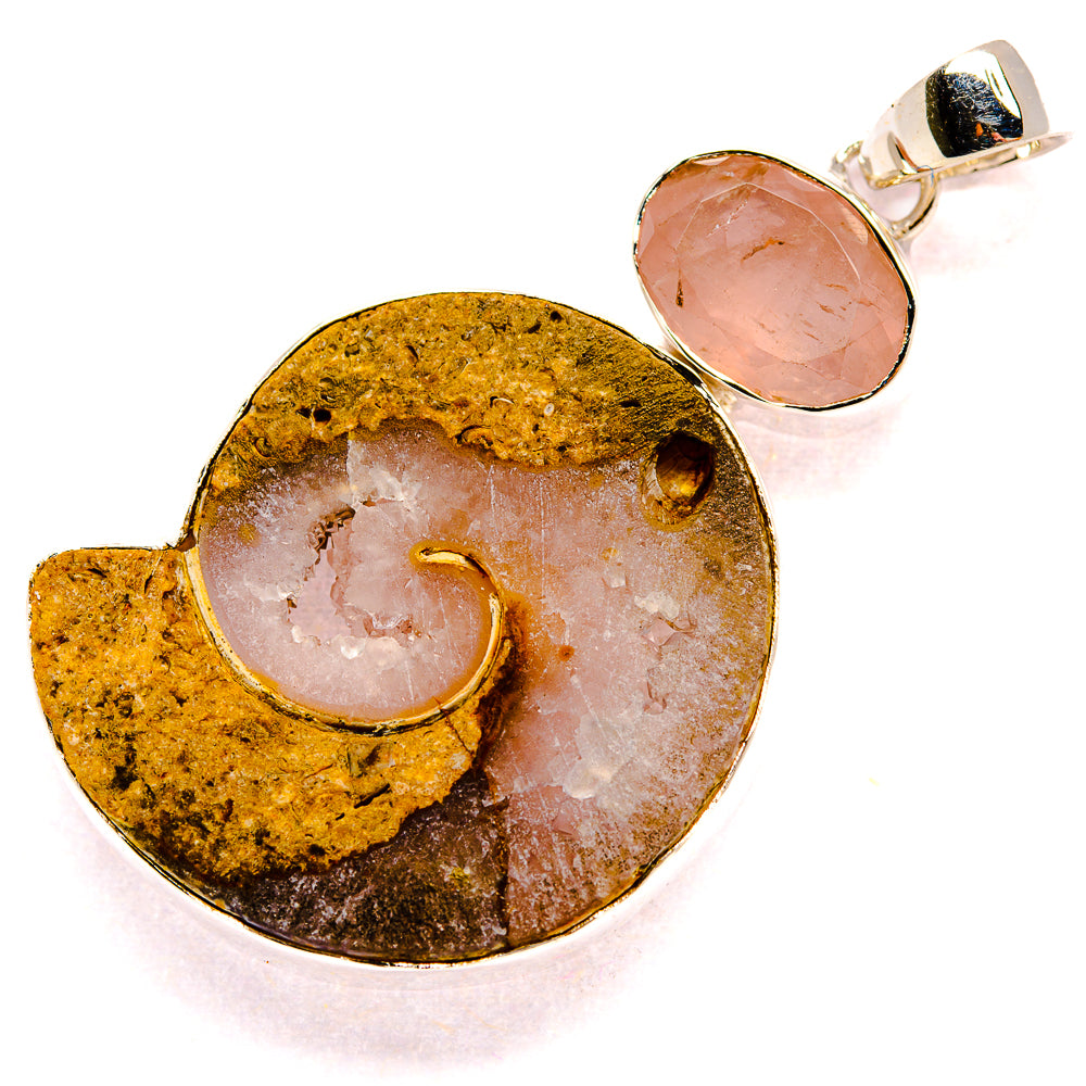 Ammonite Fossil Pendants handcrafted by Anasilvercos - PD35406 - Photo 2