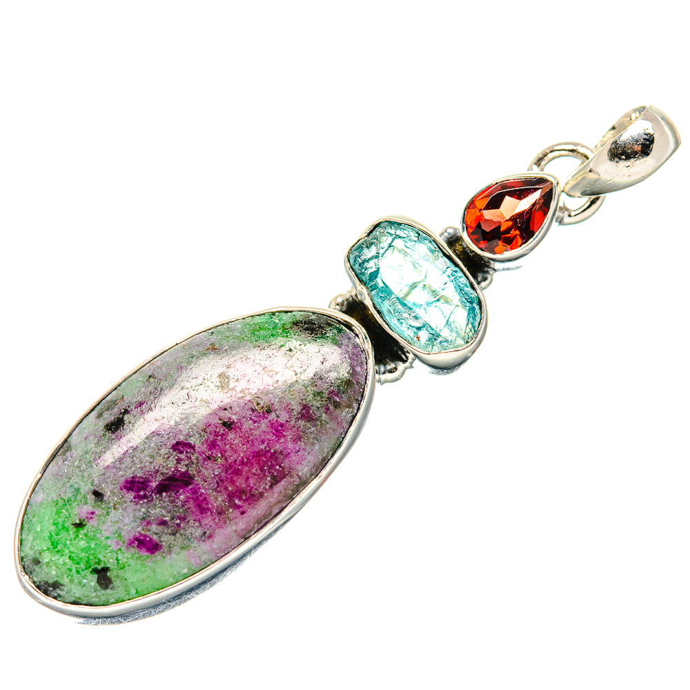 Ruby Zoisite Pendants handcrafted by Anasilvercos - PD35424 - Photo 2