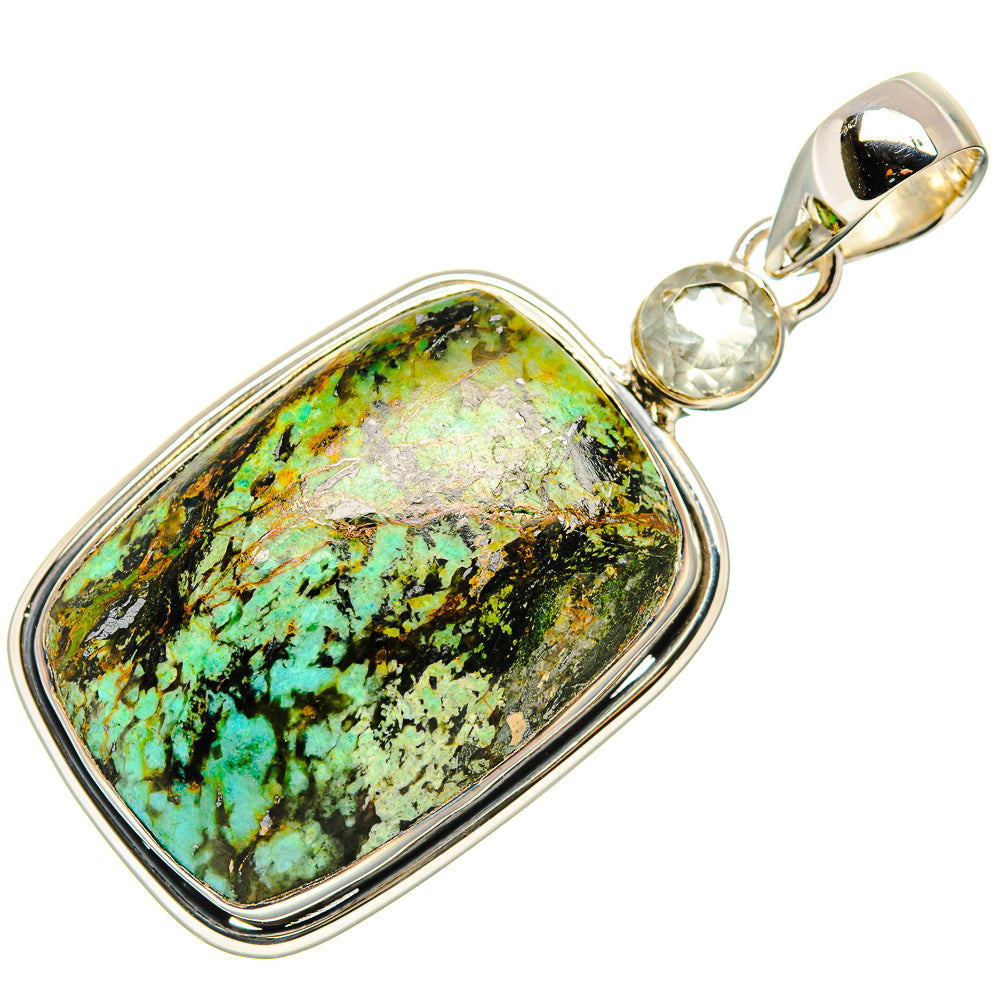 Tibetan Turquoise Pendants handcrafted by Anasilvercos - PD35425 - Photo 2
