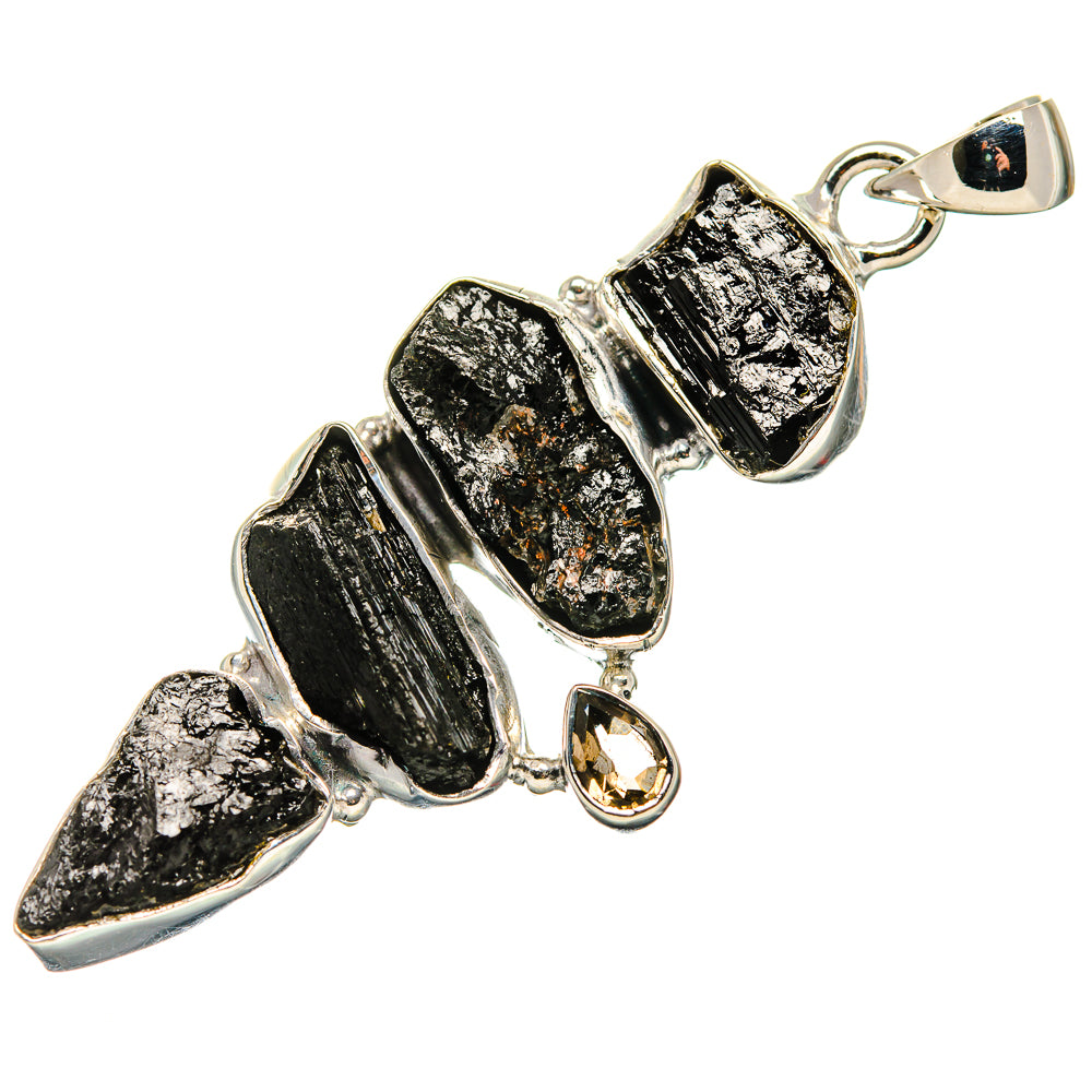 Black Tourmaline Pendants handcrafted by Anasilvercos - PD35453 - Photo 2
