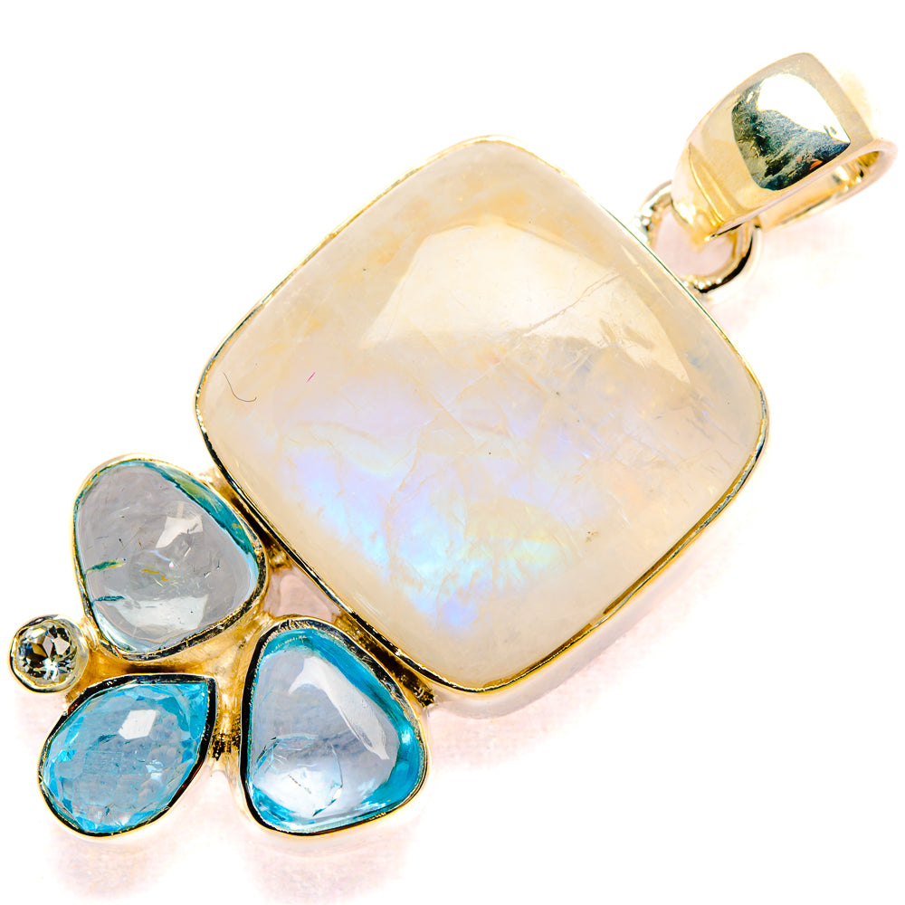Rainbow Moonstone Pendants handcrafted by Anasilvercos - PD35457 - Photo 2
