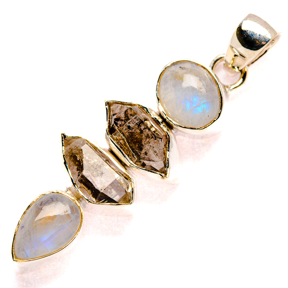 Rainbow Moonstone Pendants handcrafted by Anasilvercos - PD35458 - Photo 2