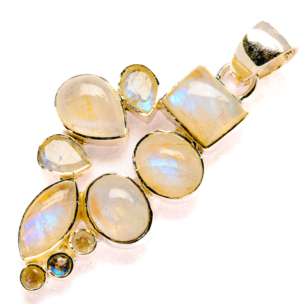 Rainbow Moonstone Pendants handcrafted by Anasilvercos - PD35469 - Photo 2