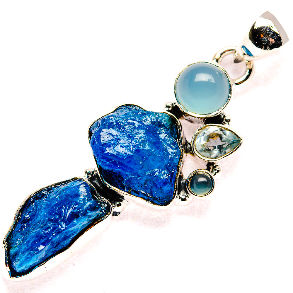 Blue Fluorite Pendants handcrafted by Anasilvercos - PD35473 - Photo 2