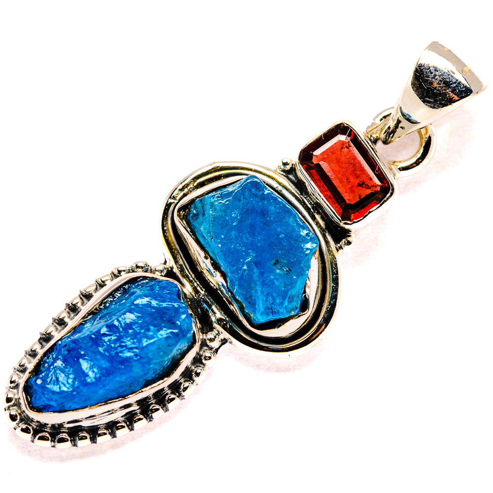 Blue Fluorite Pendants handcrafted by Anasilvercos - PD35474 - Photo 2