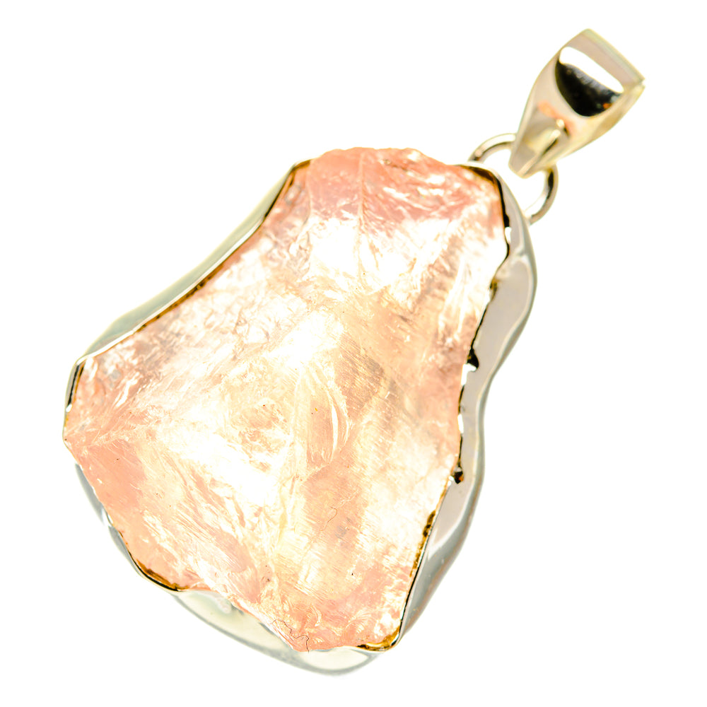 Rose Quartz Pendants handcrafted by Anasilvercos - PD3548