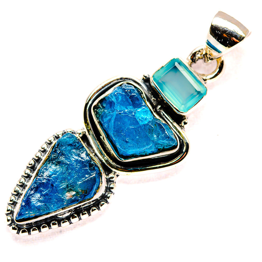 Blue Fluorite Pendants handcrafted by Anasilvercos - PD35489 - Photo 2