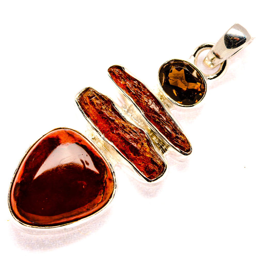 Mexican Fire Agate Pendants handcrafted by Anasilvercos - PD35497 - Photo 2
