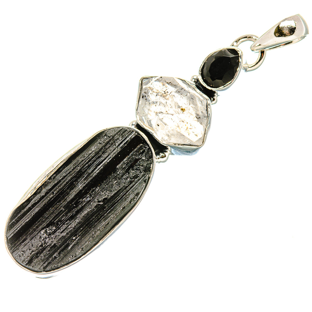 Black Tourmaline Pendants handcrafted by Anasilvercos - PD35542 - Photo 2
